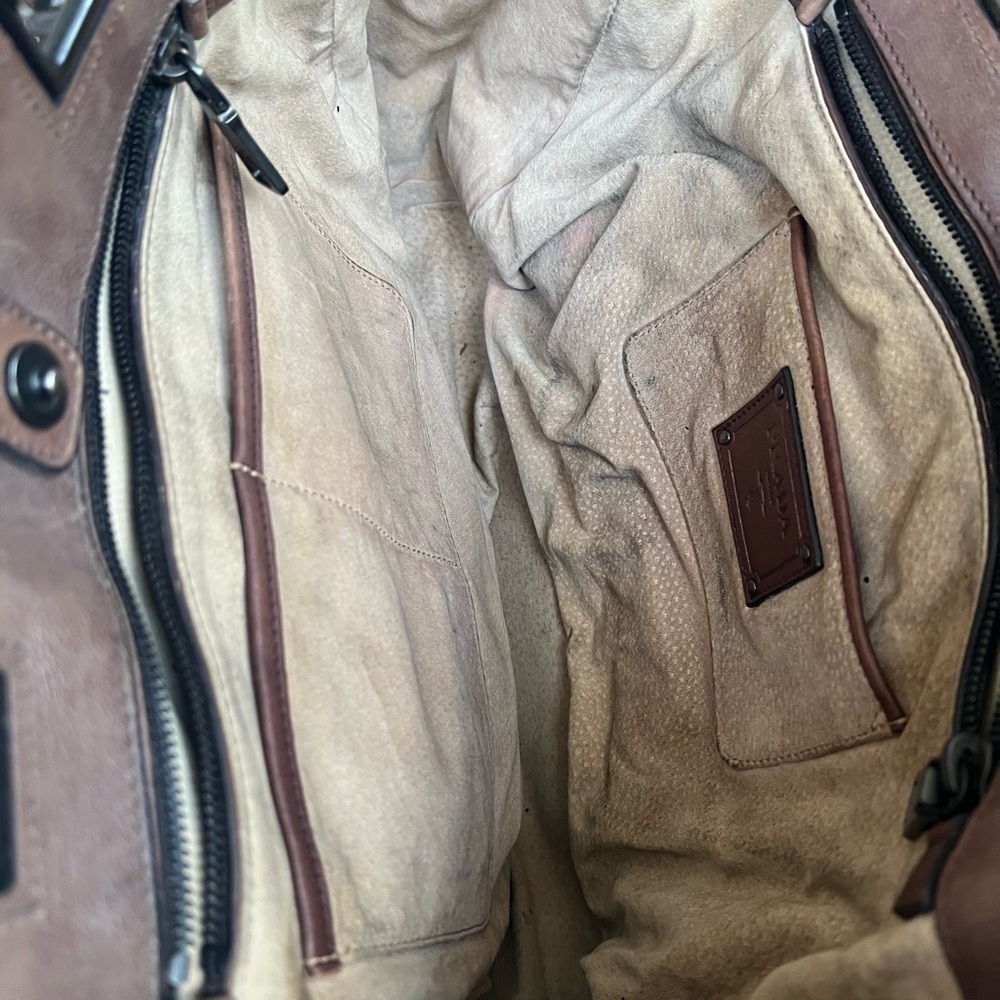 Prada Tan Leather Men's Briefcase - Picture 7 of 9